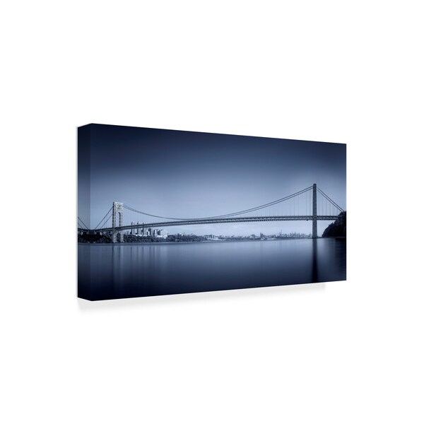 Menghuailin 'George Washington Bridge' Canvas Art,24x47